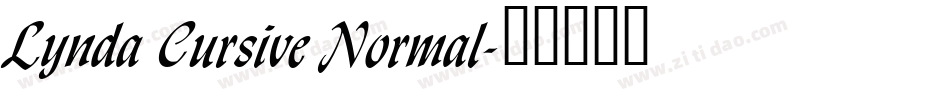 Lynda Cursive Normal字体转换